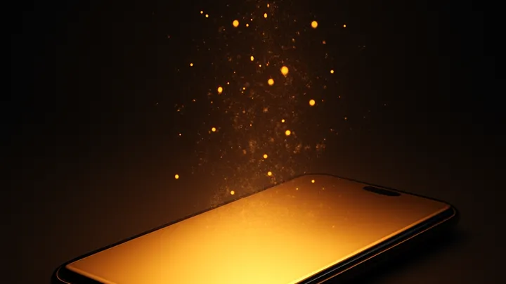 9666BAT COM - Modern phone with glowing screen 9666BAT COM Modern phone with glowing screen